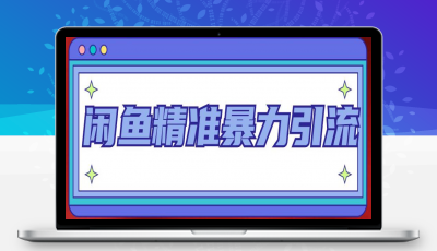 闲鱼精准暴力引流全系列课程,每天被动精准引流100+粉丝